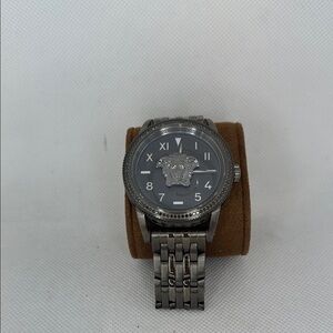 Versace Silver Men's Watch with Diamonds
